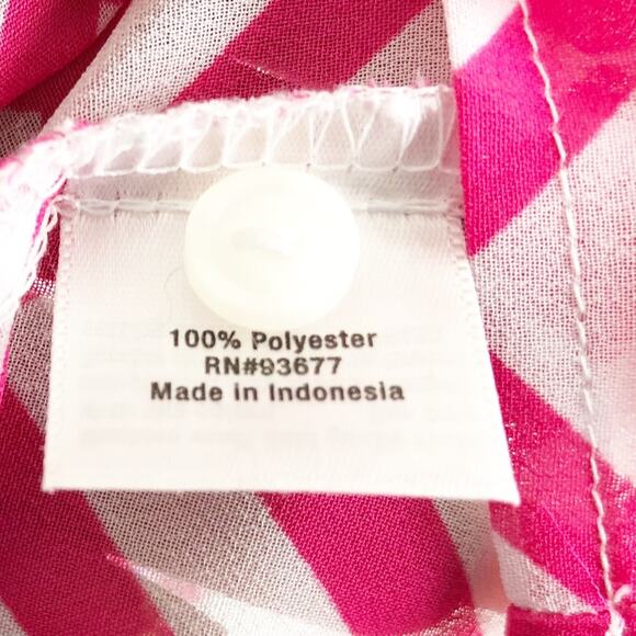A.N.A Pink & White Button Down Blouse Size Medium - Picture 4 of 8